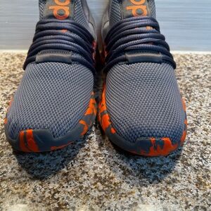 Men's Athletic Sneakers - Gray with Orange Accents